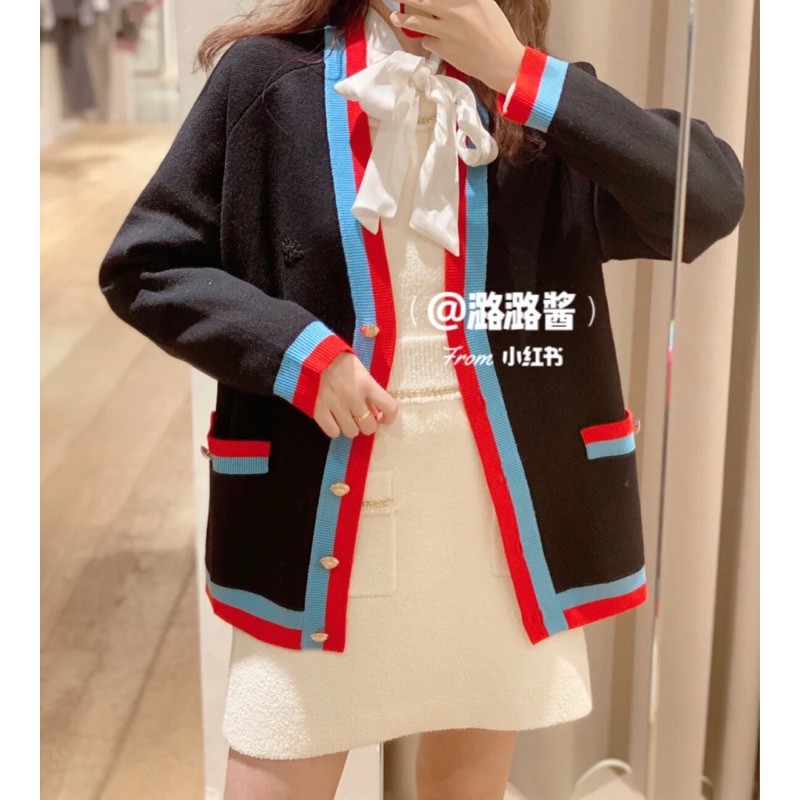 áo khoác cardigan cổ chữ V gucci