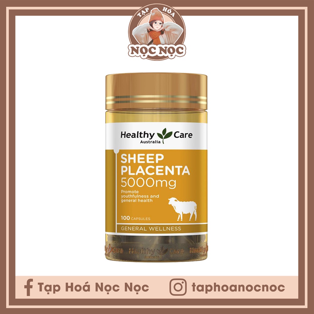 Viên uống nhau thai cừu Healthy Care Sheep Placenta 50g x 100 viên