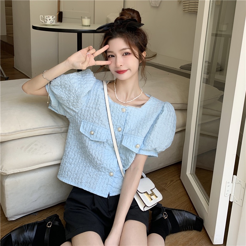 Áo Sơ Mi Ngắn Tay Thời Trang Mùa Hè Dễ Phối Đồ Dành Cho Nữ