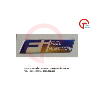 7MAU - TEM CHỮ FI BẰNG DECAL NHỰA NỔI 7 MÀU TITAN DÁN XE MÁY