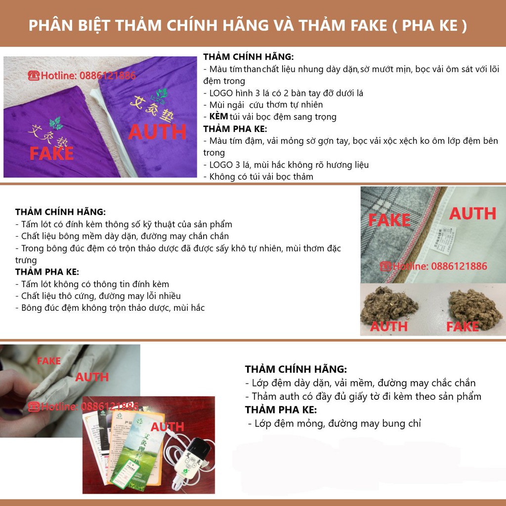 Thảm ngải cứu đông y Trung Quốc, nệm ngải vật lý trị liệu, Bh 6 tháng