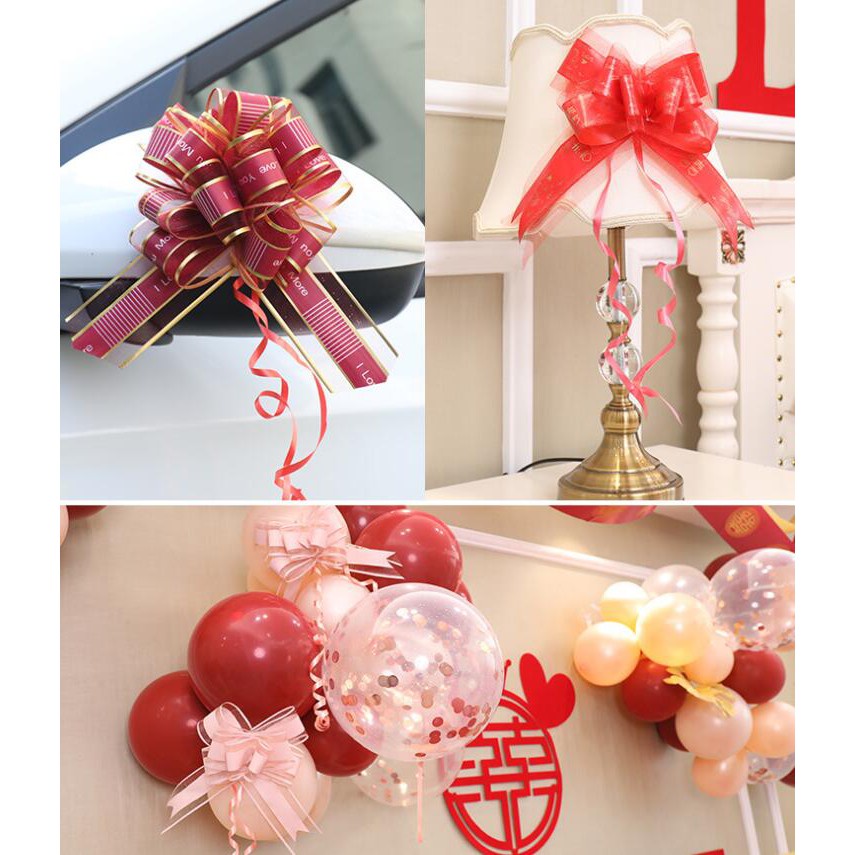 Cuộn Dây Ruy Băng Lụa Kéo Dùng Trang Trí Tiệc Cưới/Sinh Nhật