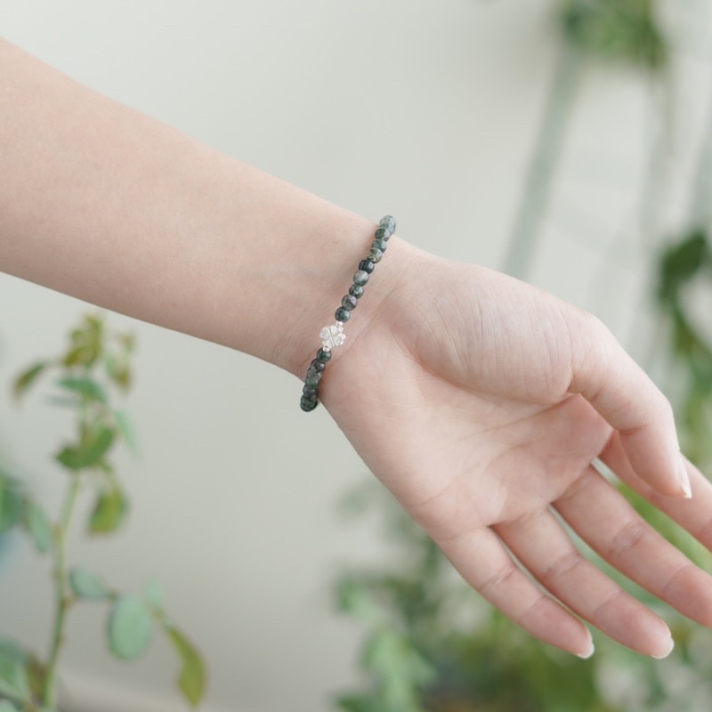 Vòng tay may mắn Băng tảo xanh Đa bảo chiêu tài