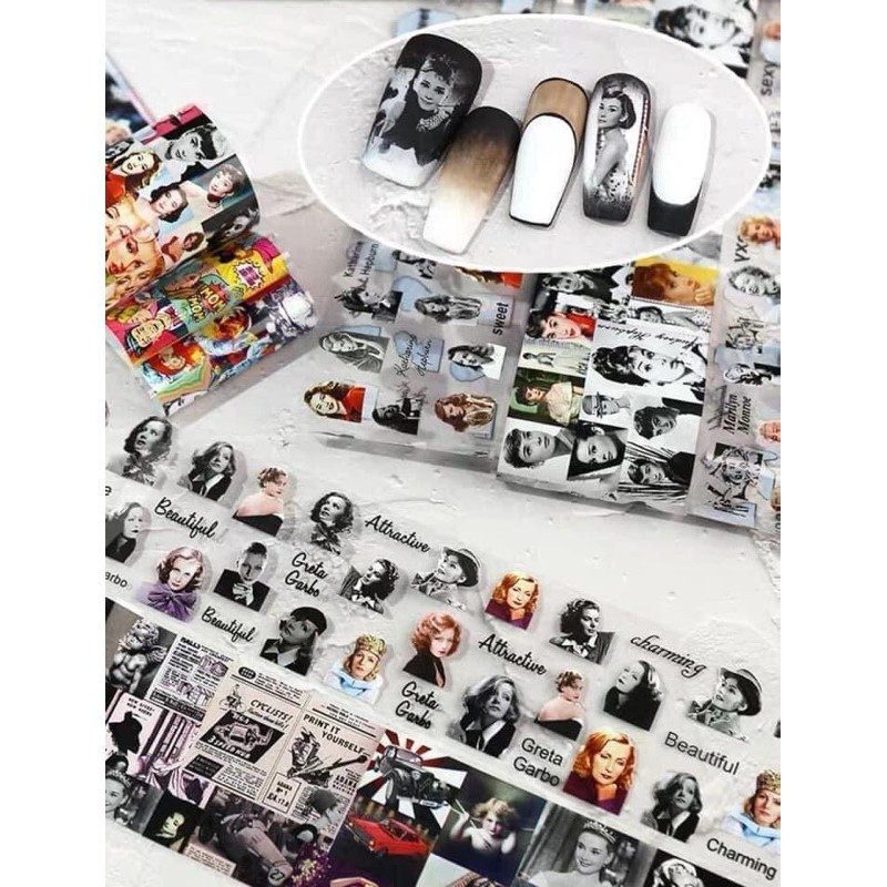 Foi logo, báo chí, hoa nail