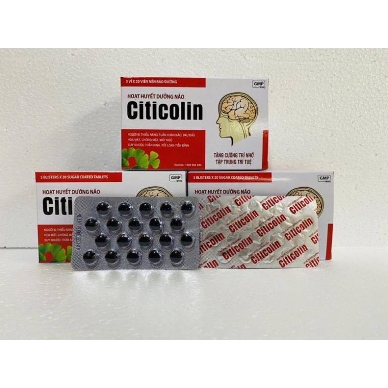 Viên uống Hoạt huyết dưỡng não Citicolin