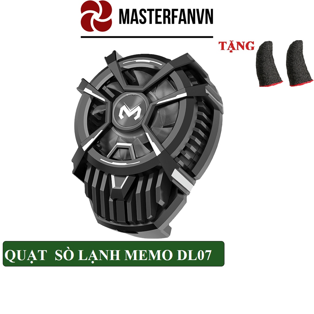 Quạt tản nhiệt điện thoại MEMO DL07 - Siêu lạnh, đệm chống xước silicone, LED RGB