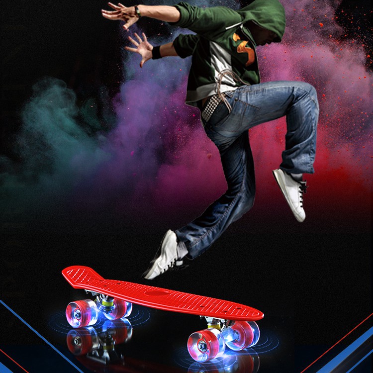 Ván trượt penny trẻ em Skateboard  nhiều màu có đèn led