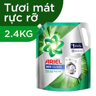 Nước giặt Ariel Matic cửa trước tươi mát rực rỡ túi 2.4kg