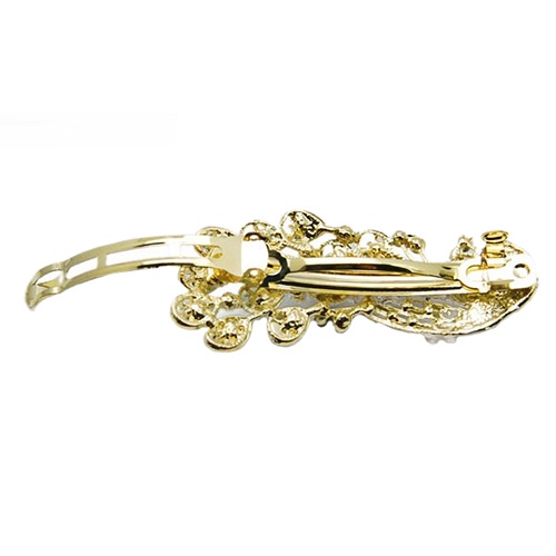 Kẹp tóc hình chú công đính đá thanh lịch cho nữ