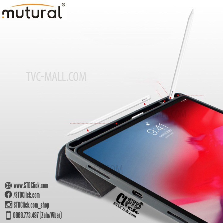 BAO DA IPAD PRO 11 2018 MUTURAL CÓ KHE BÚT CHÍNH HÃNG HÀNG CHUẨN | BigBuy360 - bigbuy360.vn