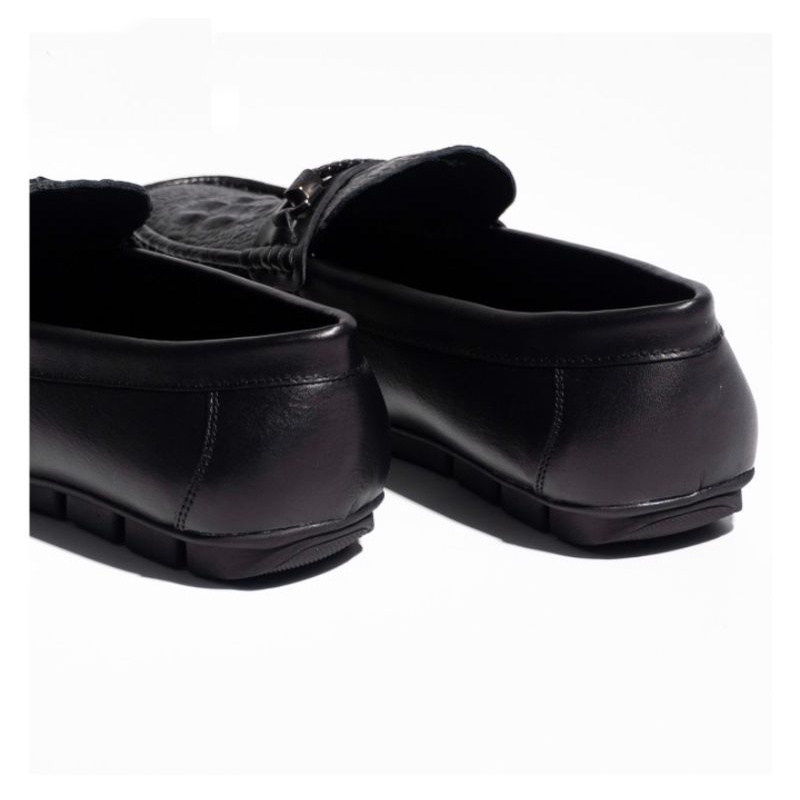 Giày Tây Nam Xỏ Sip On Leather Shoes Franko  Màu Đen Big Size-44 45 46 47 48-