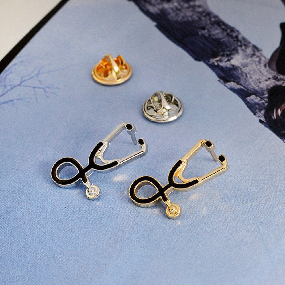 Cute Nurse Stethoscope Brooch Badge Pins Button