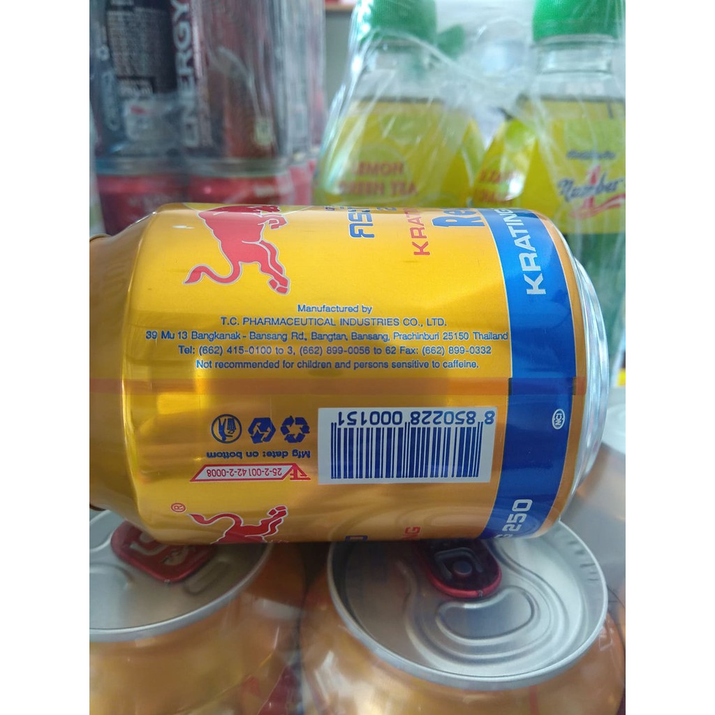 Lốc 6 lon nước tăng lực Redbull Thái Lan 250ml