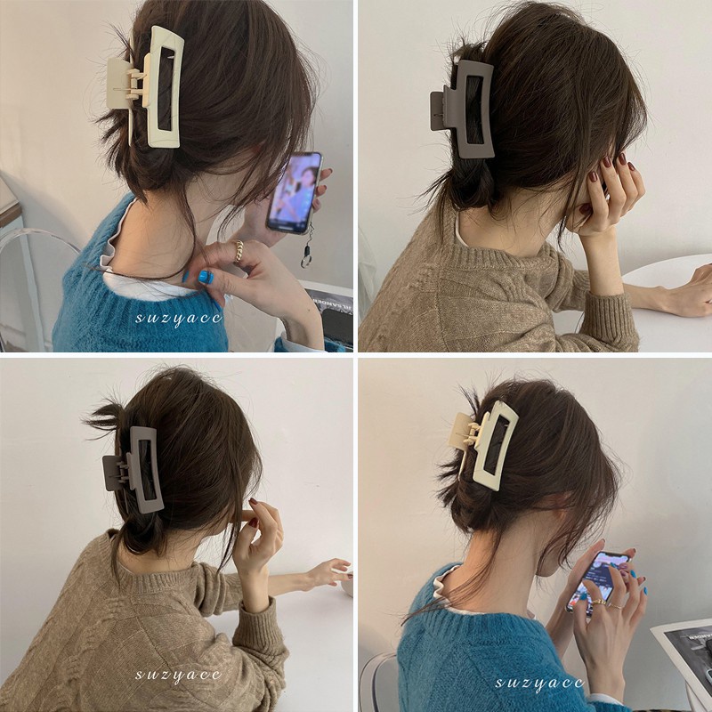 Kẹp tóc Acrylic màu sắc đơn giản thời trang Hàn Quốc