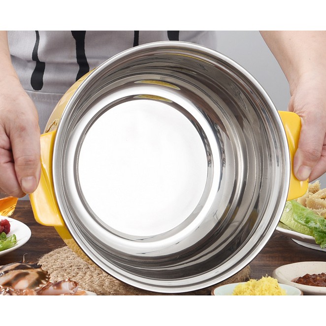 [Tặng vá canh] Nồi Lẩu Điện Nhỏ Đa Năng Cắm Điện, Nồi Lẩu Mini 22cm, Thết Kế Nhỏ Gọn, Có Chế Độ Điều Chỉnh Nhanh Chậm