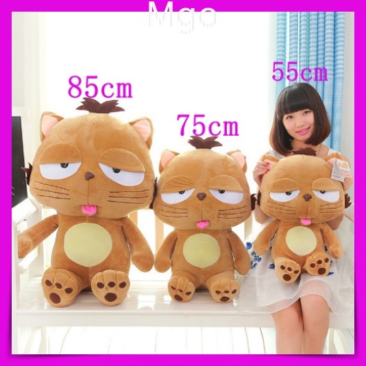 [Mới- Có Sẵn - Qùa Tặng] Gấu Bông Hình Nhân Vật Hoạt Hình Mèo Lười DINGA Siêu Ngầu Đáng Ghét Dành Cho Quà Tặng Size 55Cm