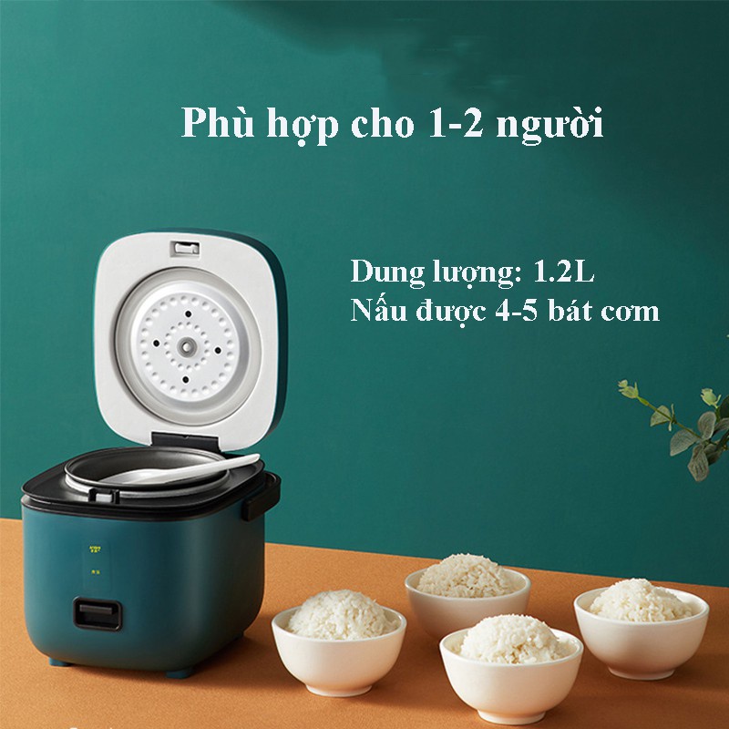 Nồi cơm điện mini - Nồi đa năng - lòng nồi phủ chống dính dễ dàng vệ sinh