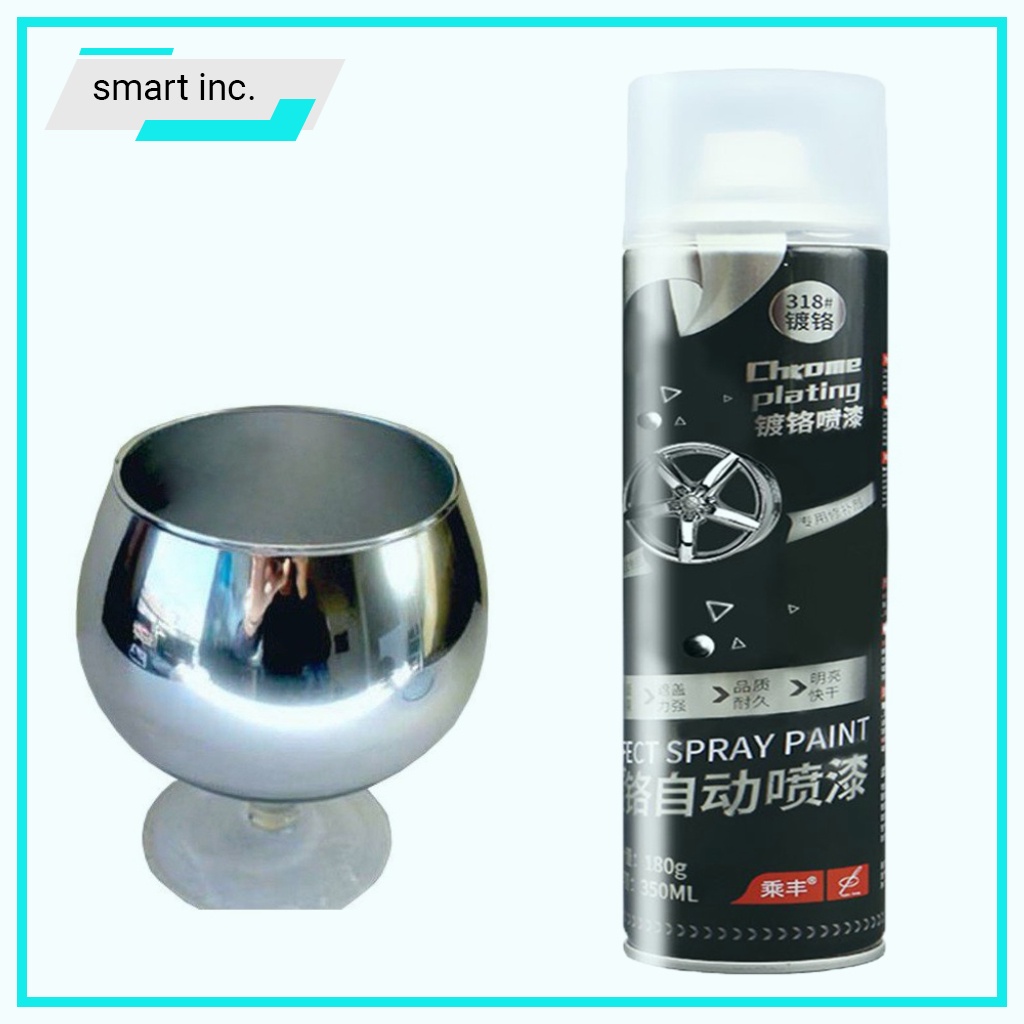 Sơn Xịt Mạ Crom Inox Sơn Mạ Chrome Bạc Tráng Gương Cho Bánh Xe Hơi Kim Loại 350ml