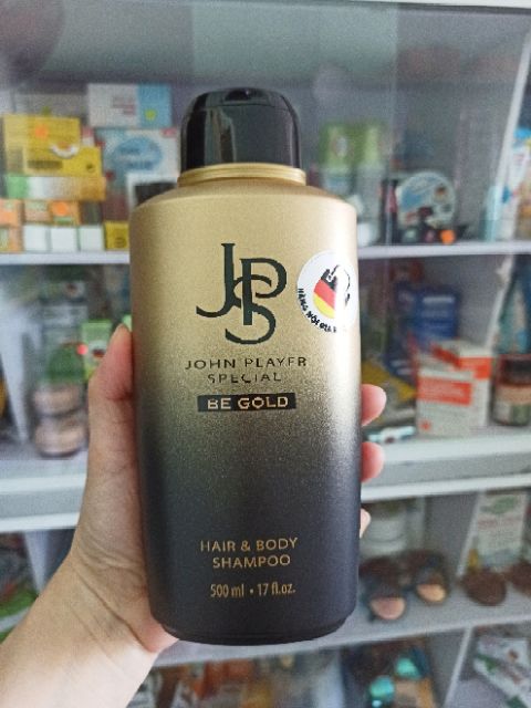 Sữa tắm gội cho nam nội địa Đức John Player Special Hair and Body Shampoo Be Gold, 500 ml - hạn mở nắp 12 tháng