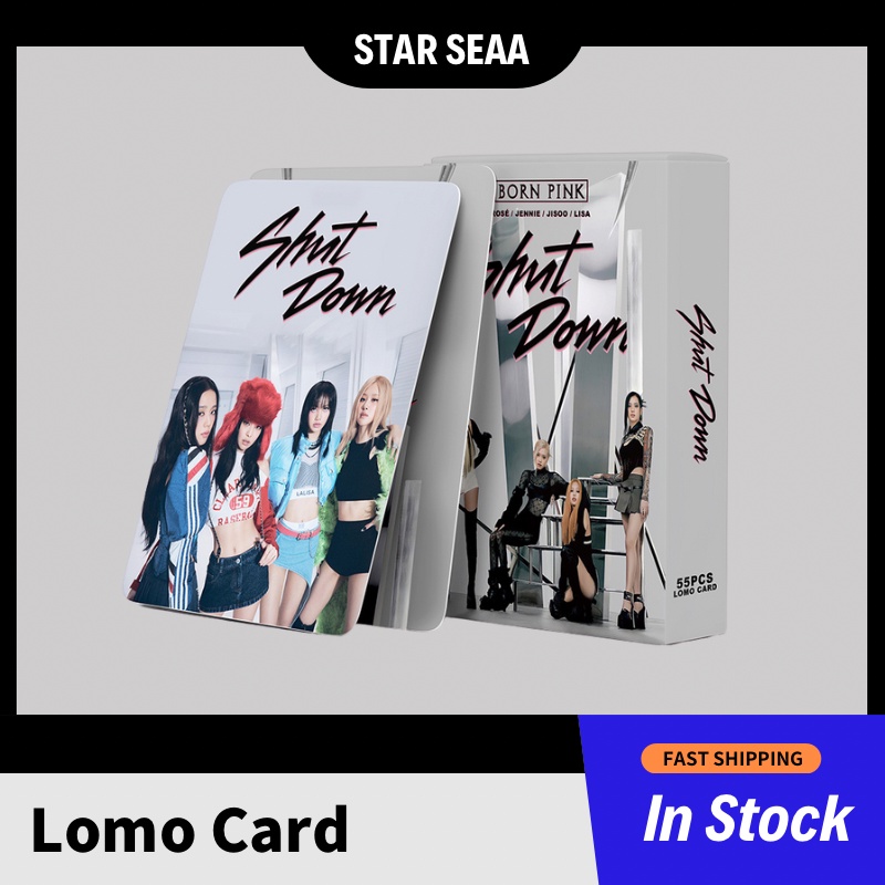55pcs Blackpink BORN PINK Pink Venom 55 Nhấp Nháy Sẵn Sàng Cho Thẻ lomo Tình Yêu Lomo Card ready for love