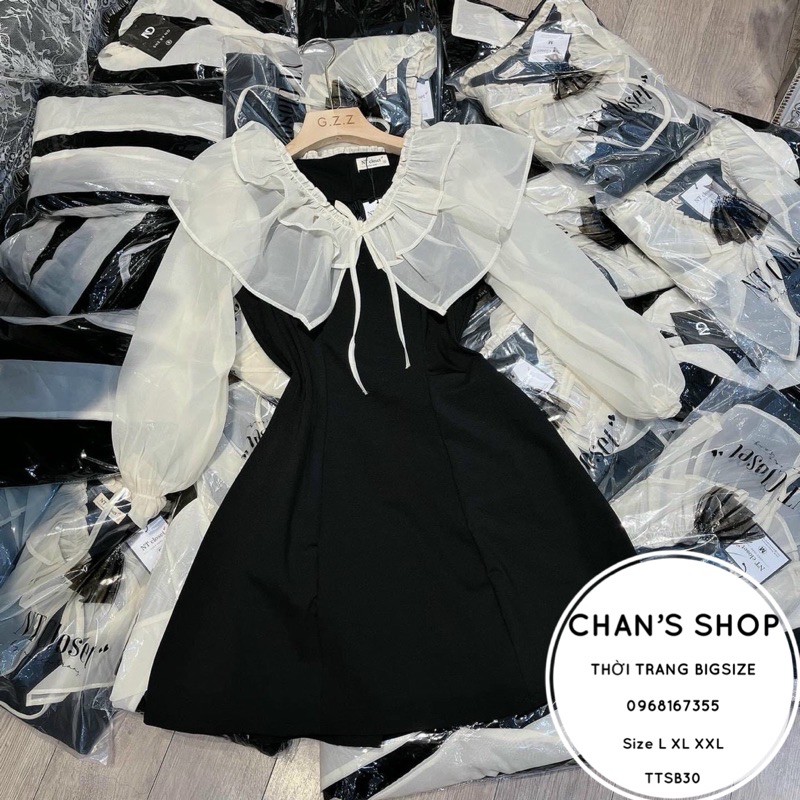Bigsize ĐẦM PHỐI TAY VOAN