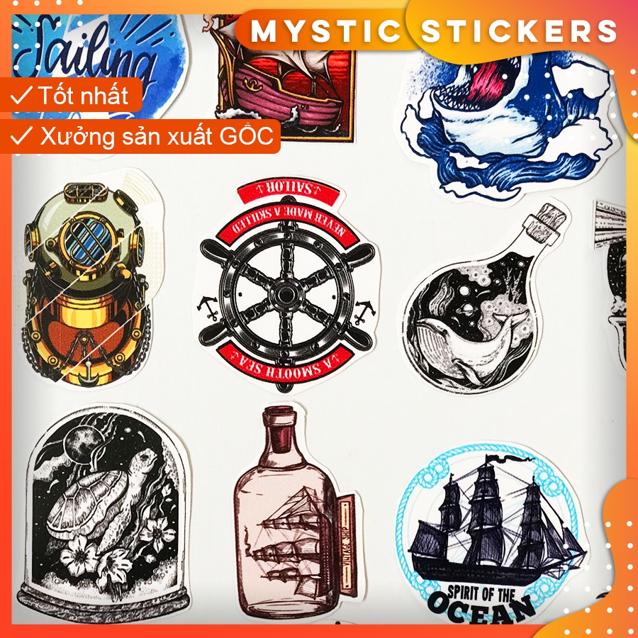 [ĐẠI DƯƠNG] 28 Sticker chống nước/ trang trí,dán xe laptop mũ bảo hiểm vali...