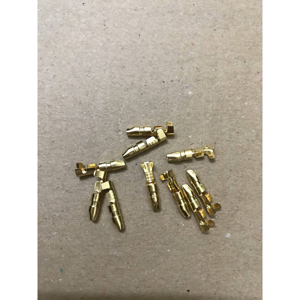 Đầu cos xe máy-ghim tròn 3.5 đầu đực -1 bịch 100 cái