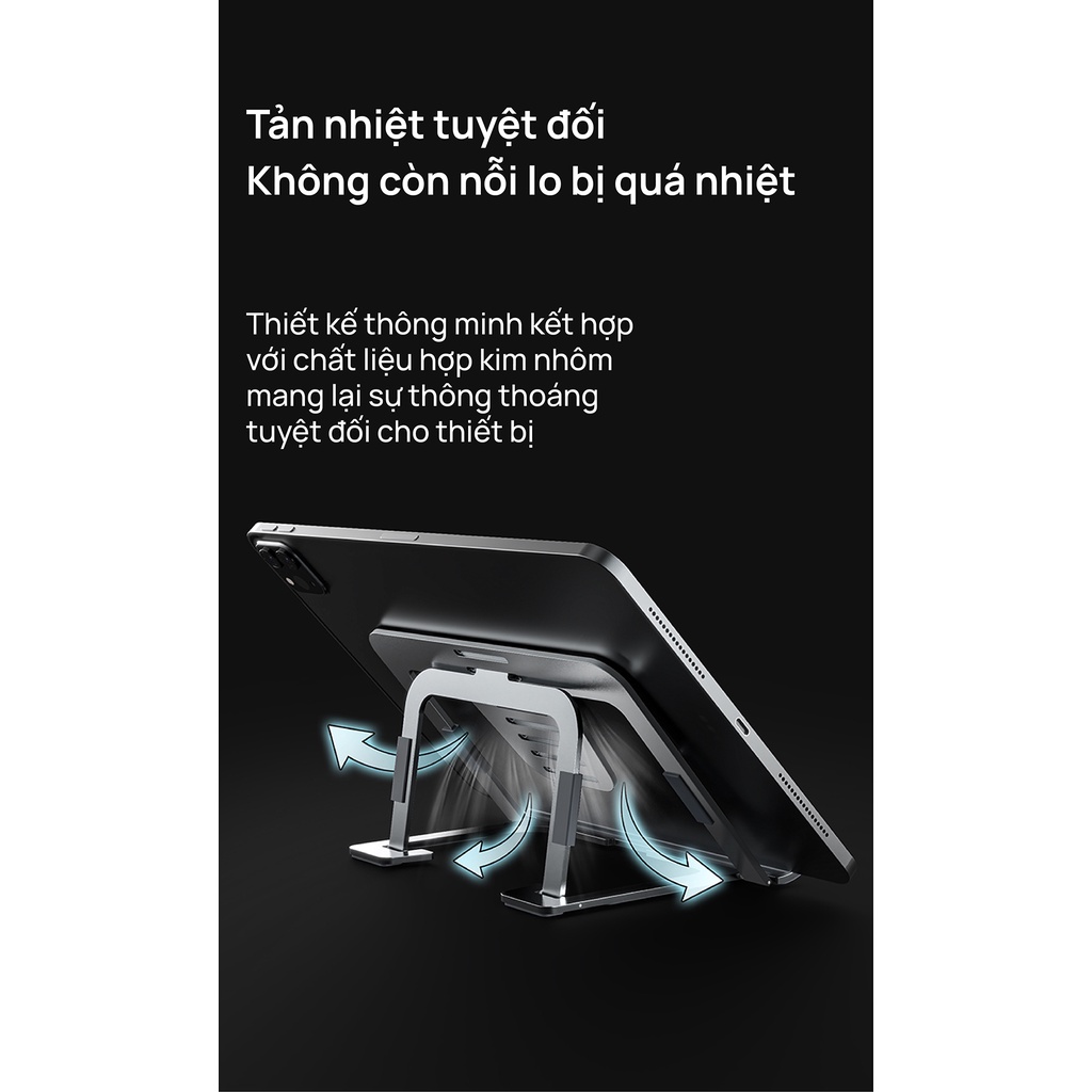 Giá đỡ Ipad / Máy tính bảng nhôm HyperWork T1 - Hàng chính hãng