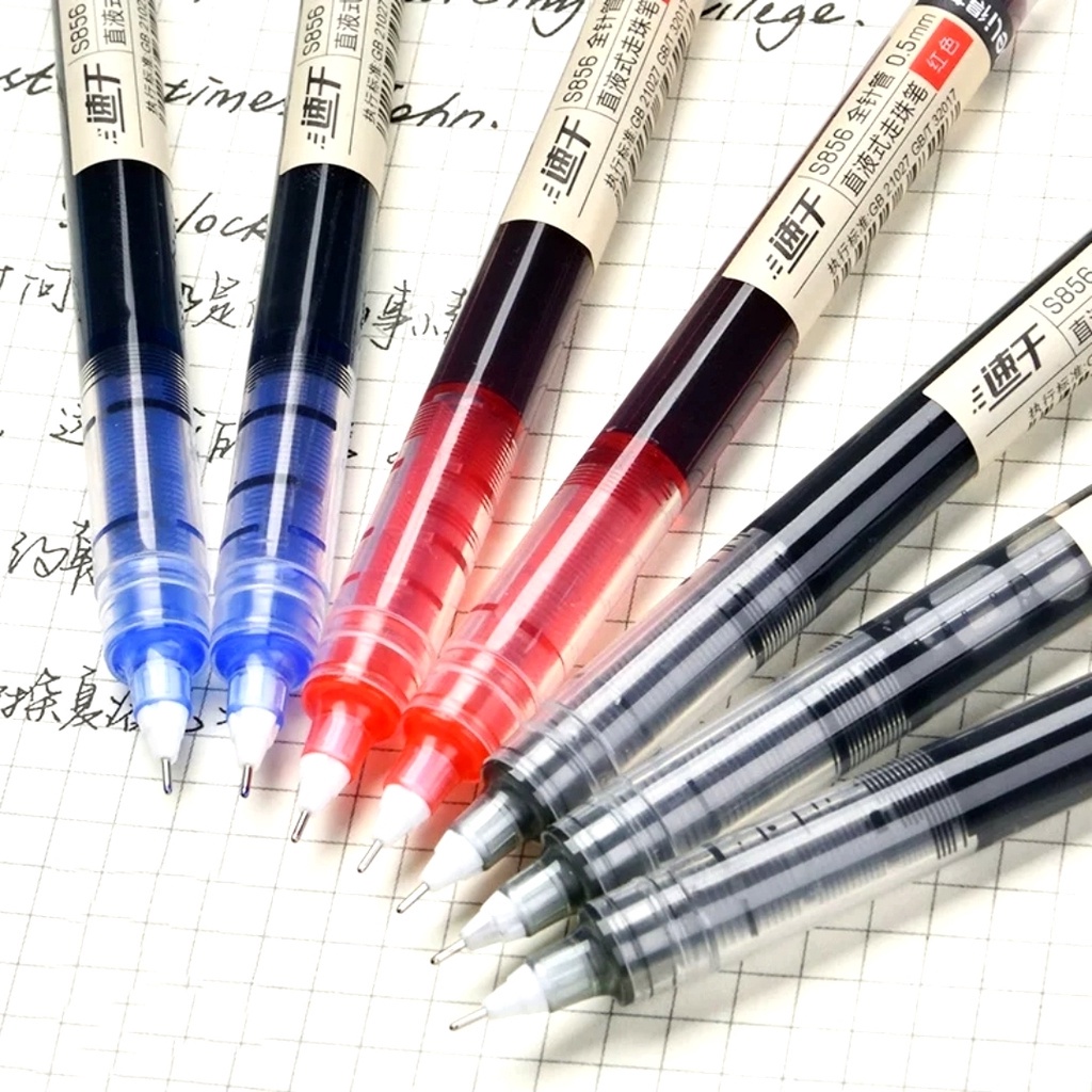 Bút Bi gel Nhanh Khô Ngòi 0.5mm Viết Thư Pháp Màu Xanh Đen Đỏ Sành Điệu Cho Học Sinh / Văn Phòng XL