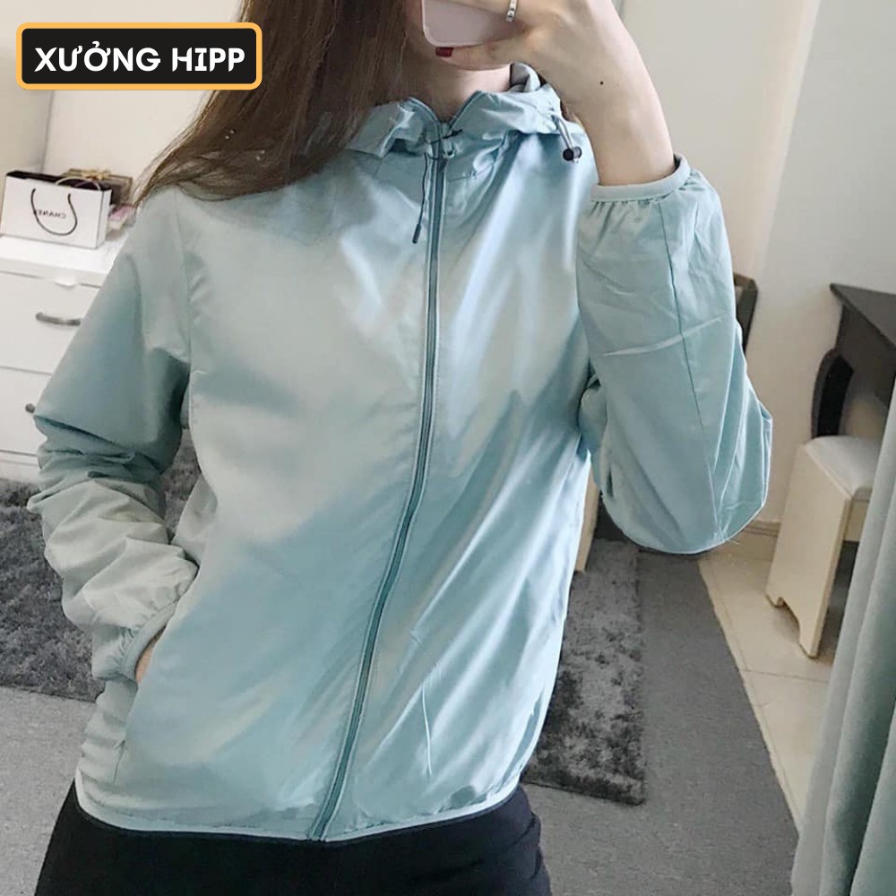Áo khoác gió nữ Xưởng Hipp 2 lớp chống nước cao cấp có túi trong và khóa kéo túi ngoài - 2KGG | BigBuy360 - bigbuy360.vn