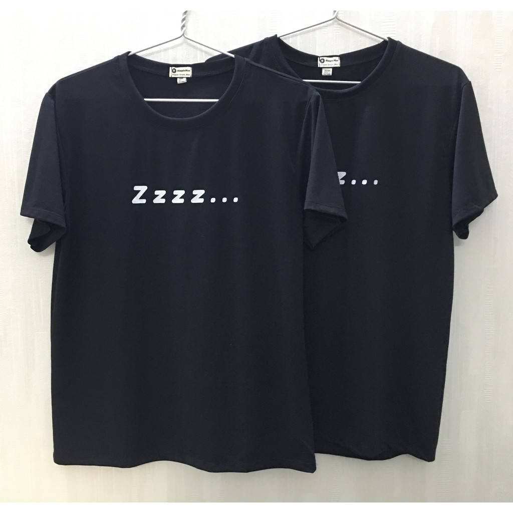 Áo thun nam nữ in chữ Zzzz Goodnight màu đen- Simple Man