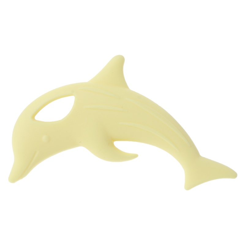 Đồ Chơi Ngậm Nướu Hình Cá Heo Bằng Silicone Dành Cho Bé Sơ Sinh