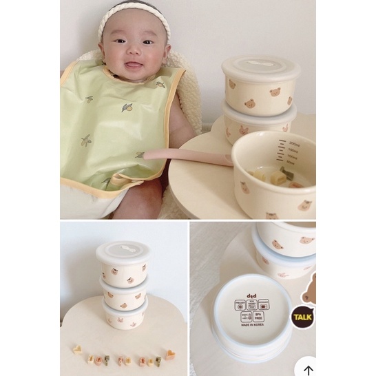 BÁT SỨ / HŨ SỨ ĂN DẶM DOTTODOT - MADE IN