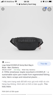 Túi đeo chéo + bao tử Burberry