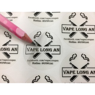 Tem nhãn decal TRONG cao cấp