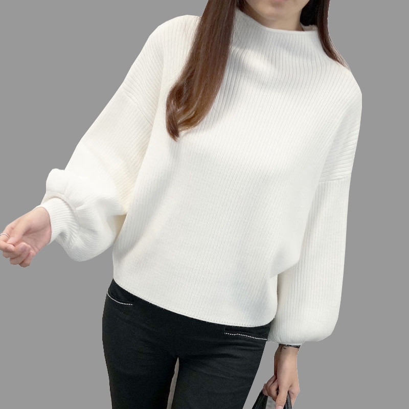Women Sweater Winter Turtleneck Loose Knitted Pullovers Sweaters Jumper Tops