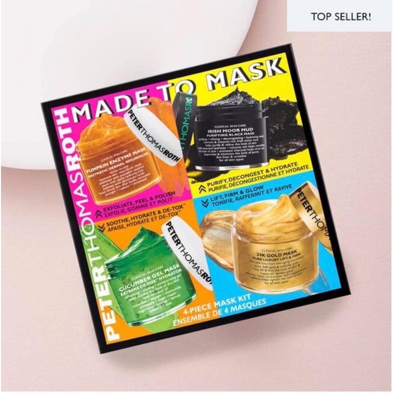 SET 4 MẶT NẠ DƯỠNG DA PETER THOMAS ROTH MADE TO MASK 4 Pieces mask kit