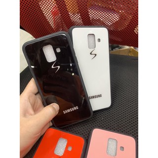 Ốp lưng samsung A6 viền dẻo lưng kính