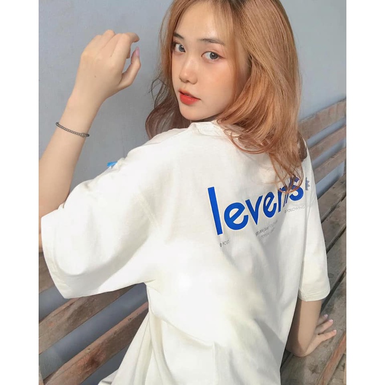 Áo Thun Levents Popular Logo/ Cream Blue