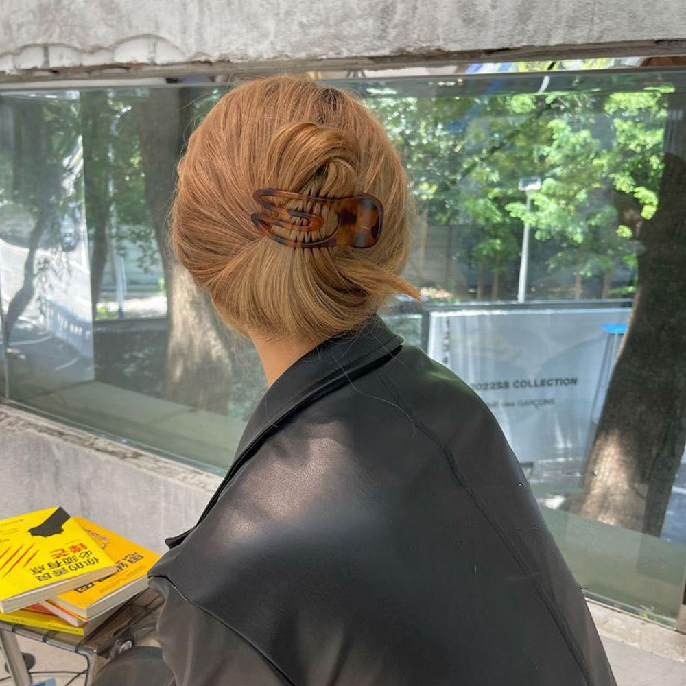 NICKOLAS Kẹp Tóc Mỏ Vịt Cỡ Lớn Màu Trơn Kiểu Vintage Dễ Thương Cho Nữ