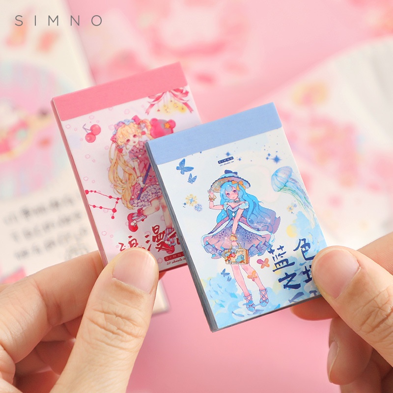 Bộ 50 Miếng Dán Hoạt Hình Xinh Xắn Trang Trí