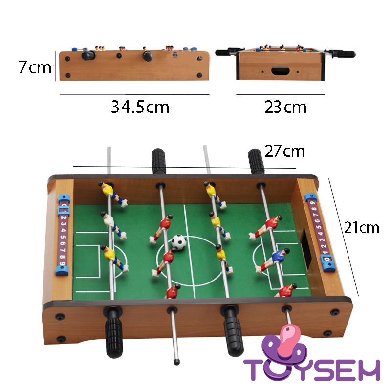 Đồ chơi bàn bi lắc Toysem cho trẻ 4 tay cầm 2 người - Bộ trò chơi trẻ em đá banh bóng bàn - Quà tặng sinh nhật cho bé