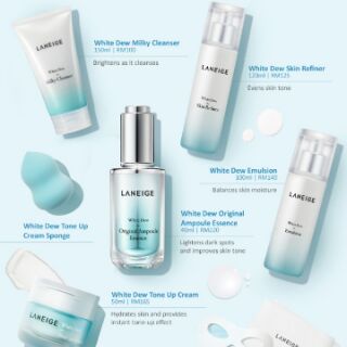 [ TẶNG 1 VĨ DƯỠNG DA 1ML]BỘ KIT DƯỠNG TRẮNG MỚI 5SP LANEIGE