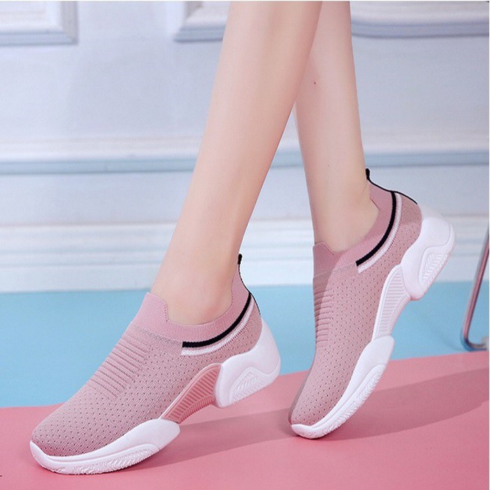 GIÀY LƯỜI NỮ,GIAỲ MỌI NỮ ĐẾ ĐỘN ,GIAỲ SLIP ON SIÊU CẤP 2 màu (đen - hồng) GN366 | WebRaoVat - webraovat.net.vn