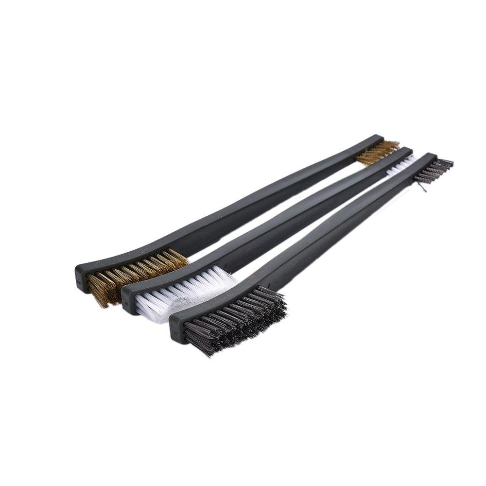 Bộ 3 Bàn Chải Đánh Bóng Hai Đầu Sợi Nylon
