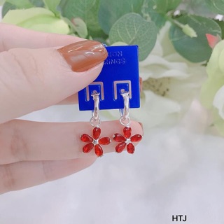 BÔNG TAI BẠC MẶT HOA SIÊU XINH CHO BÉ GÁI - BÔNG TAI BẠC TRẺ CON
