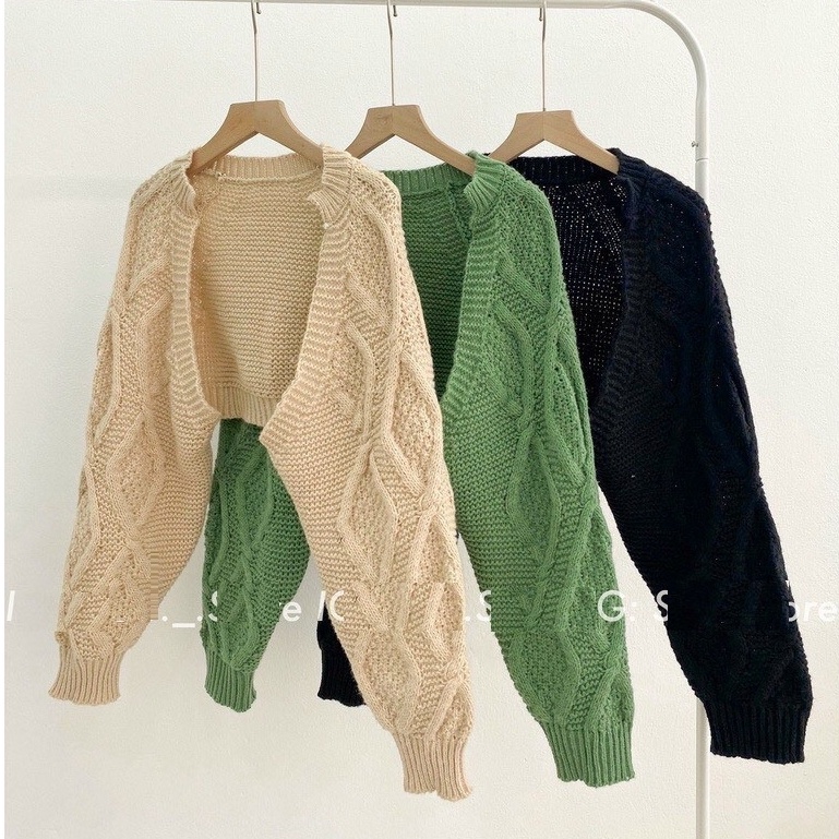 Áo len Cardigan thừng chất len dày phong cách Hàn Quốc Hàng QC