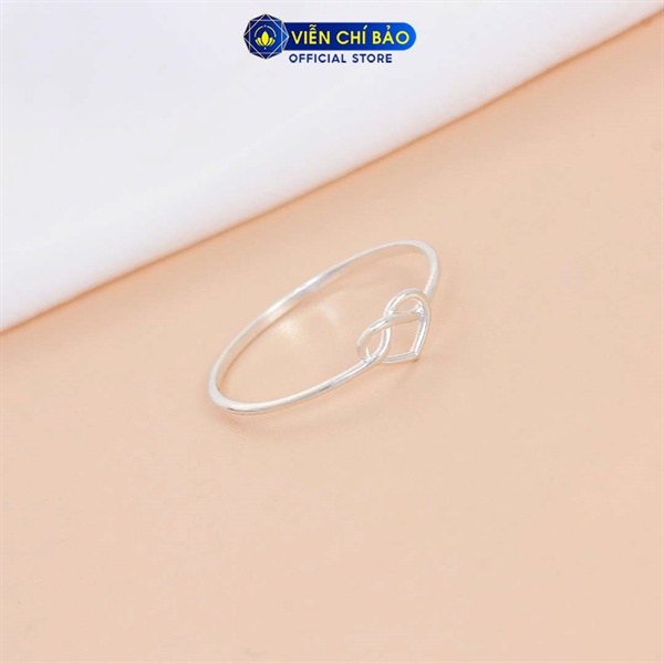 Nhẫn bạc nữ nút thắt trái tim chất liệu bạc 925 thời trang phụ kiện trang sức nữ thương hiệu Viễn Chí Bảo N400787