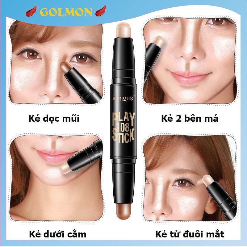 Bộ trang điểm IMAGES Phấn phủ+Bút tạo khối+Chì kẻ mày+Bút dạ kẻ mắt+Mascara+Son lì+Mặt nạ dưỡng ẩm GM-BTD-M705