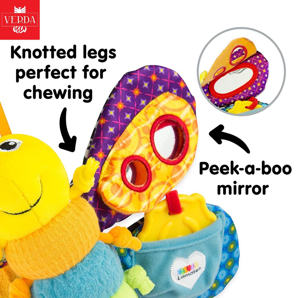 Đồ chơi treo nôi cho bé trẻ sơ sinh an toàn thú bông phát triển giác quan cũi xe đẩy lamaze by tomy baby toy